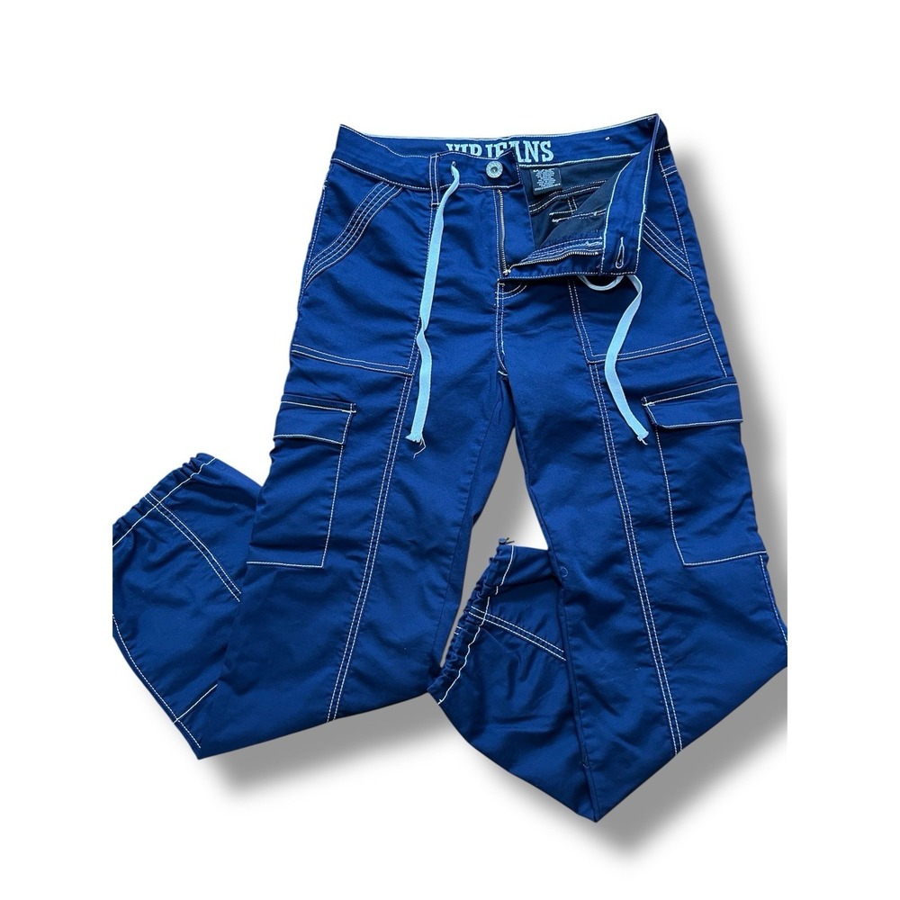 VIP Jeans Navy Blue‎ Cargo Jogger Pants Streetwear Utility Sporty Y2K Size 11/12